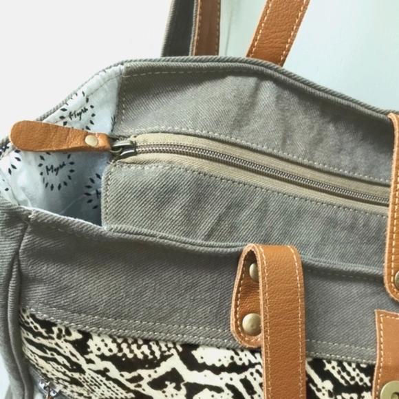 MYRA Aztec Messenger Bag Leather Saddle Blanket Tapestry - Picture 15 of 17